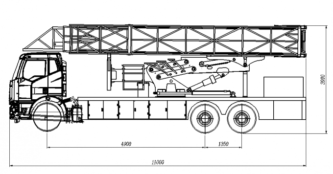 FAW podwozie National V 15 + 2m aluminiowa platforma Bridge Inspection Truck dobre osiągi bezpieczne stabilne